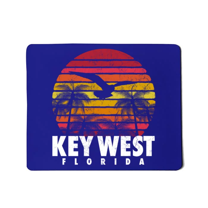 Key West Florida Vintage Retro Sunset Beach Gift Mousepad