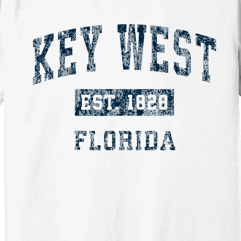 Key West Florida Fl Vintage Sports Design Premium T-Shirt