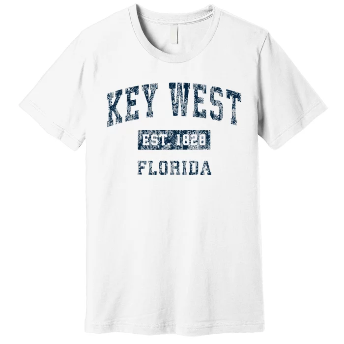 Key West Florida Fl Vintage Sports Design Premium T-Shirt