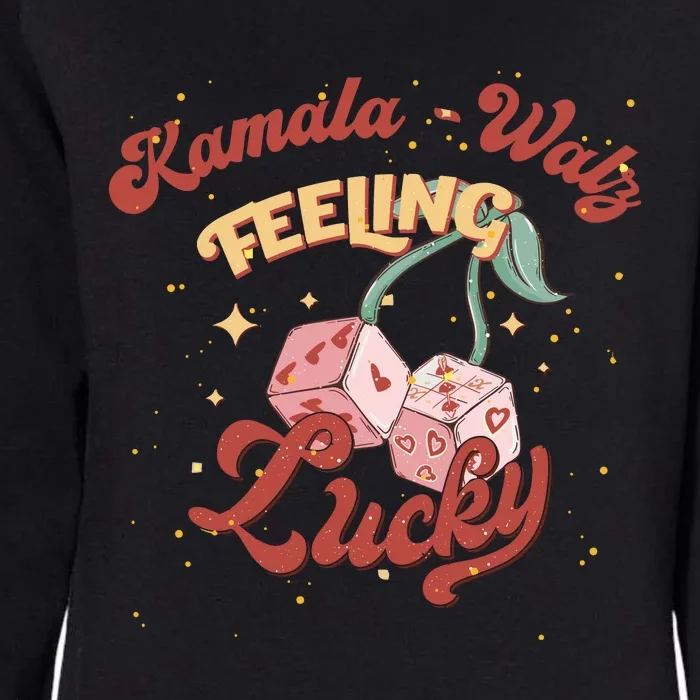 Kamala Walz Feeling Lucky Womens California Wash Sweatshirt