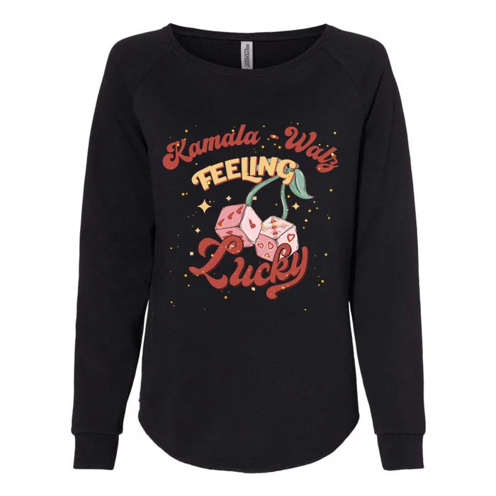 Kamala Walz Feeling Lucky Womens California Wash Sweatshirt