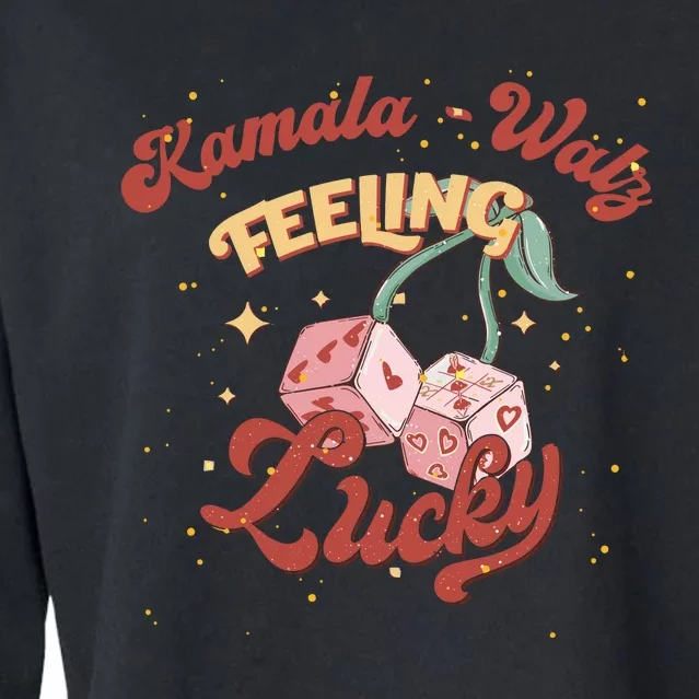 Kamala Walz Feeling Lucky Cropped Pullover Crew