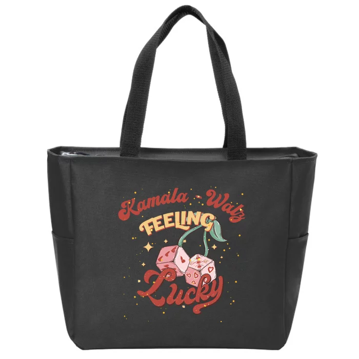 Kamala Walz Feeling Lucky Zip Tote Bag