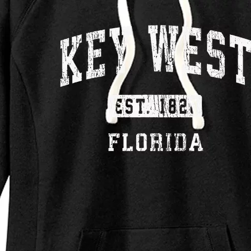 Key West Florida Fl Vintage Athletic Sports Women's Fleece Hoodie