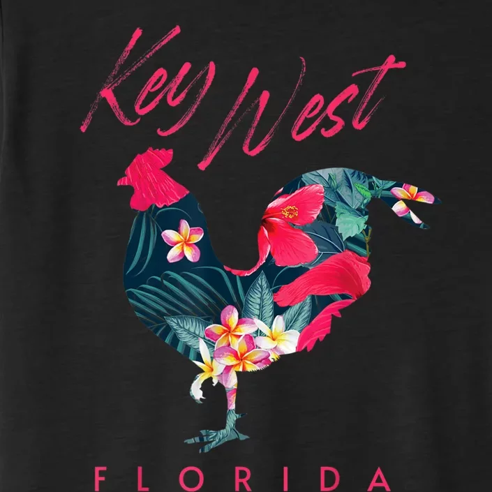 Key West Florida Chicken Lover Flower Hibiscus Souvenir ChromaSoft Performance T-Shirt