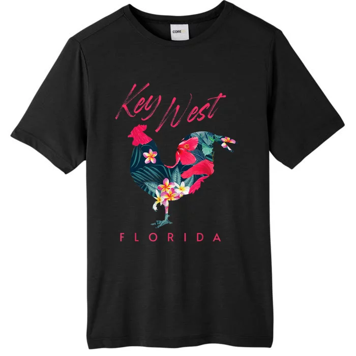 Key West Florida Chicken Lover Flower Hibiscus Souvenir ChromaSoft Performance T-Shirt