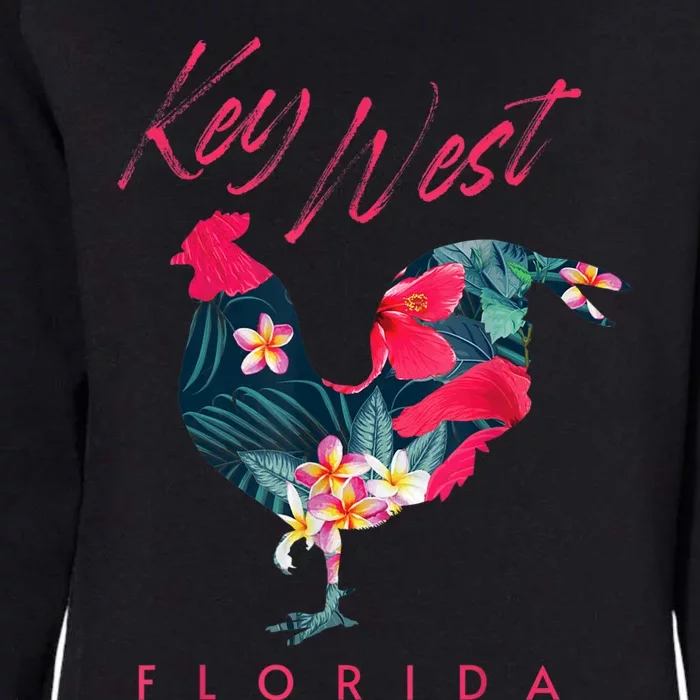 Key West Florida Chicken Lover Flower Hibiscus Souvenir Womens California Wash Sweatshirt