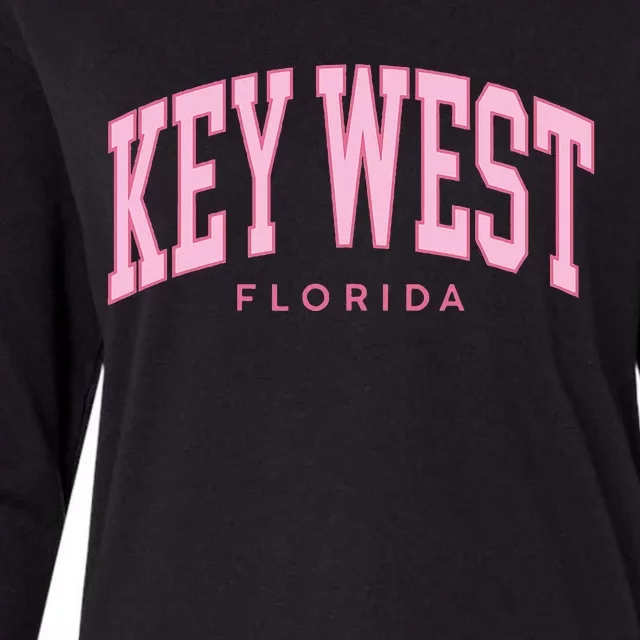 Key West Florida Summer Retro Preppy Throwback Womens Cotton Relaxed Long Sleeve T-Shirt