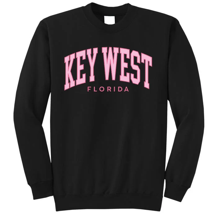 Key West Florida Summer Retro Preppy Throwback Tall Sweatshirt