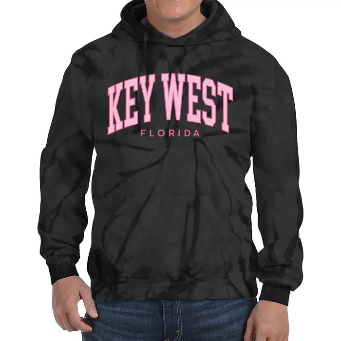 Key West Florida Summer Retro Preppy Throwback Tie Dye Hoodie