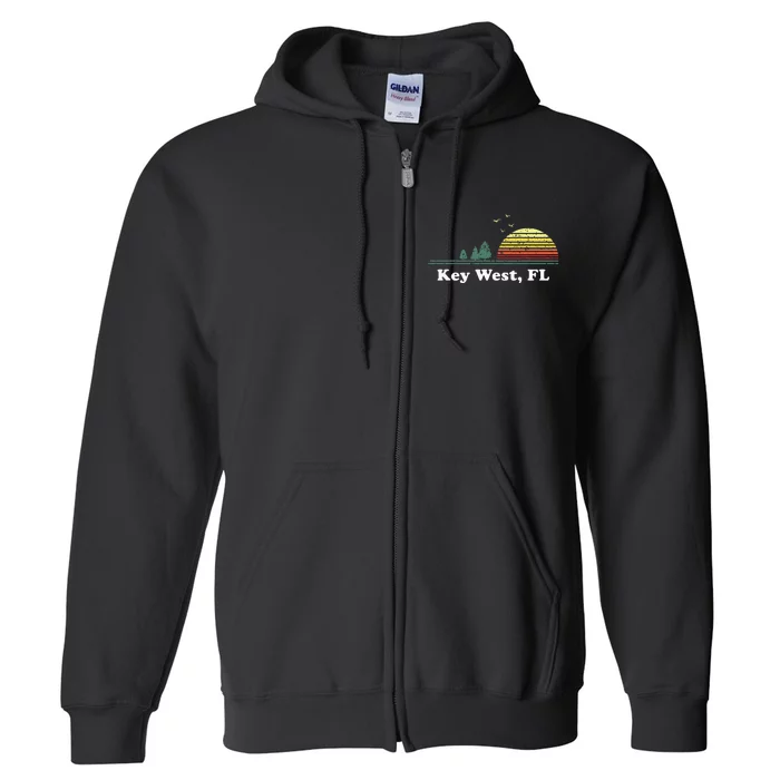 Key West Florida Home Souvenir Print Full Zip Hoodie