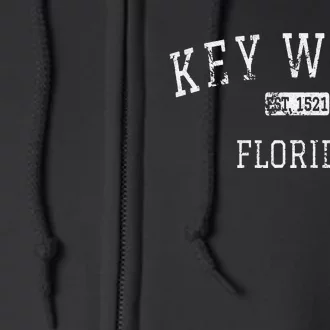 Key West Florida FL Vintage Full Zip Hoodie