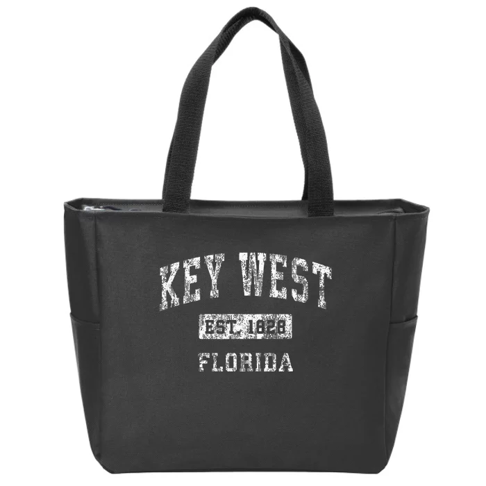 Key West Florida Fl Vintage Established Zip Tote Bag