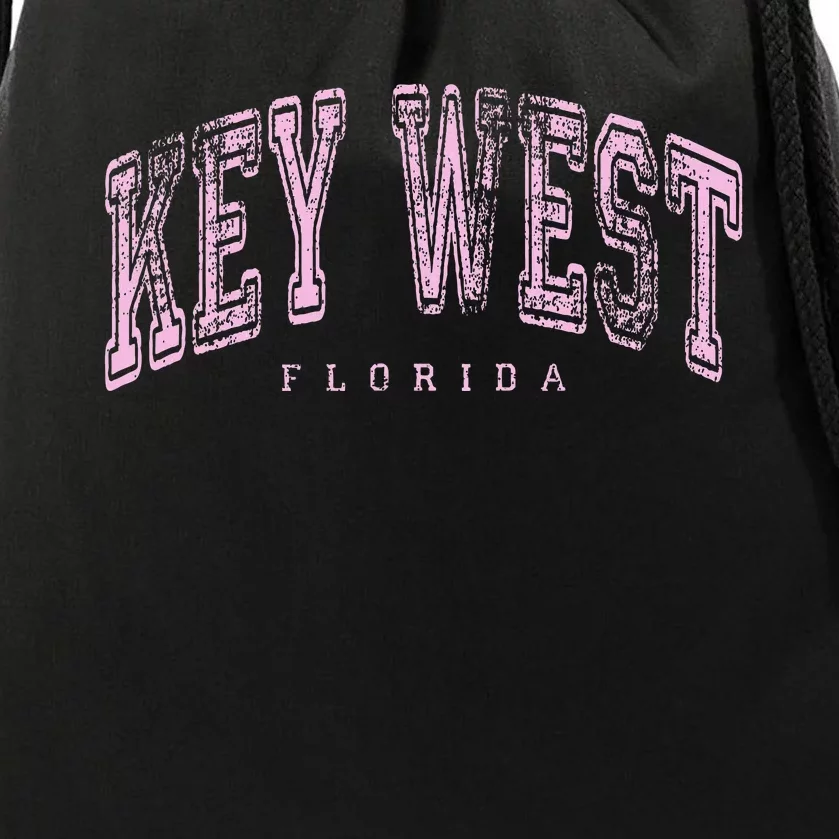 Key West Florida Keys Vintage Retro Us City State Travel Drawstring Bag