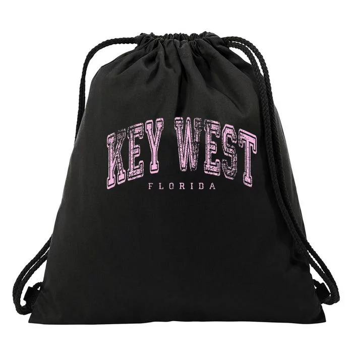 Key West Florida Keys Vintage Retro Us City State Travel Drawstring Bag