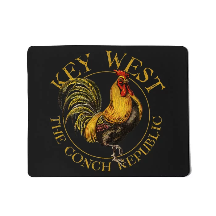 Key West Florida Vintage Rooster Design Souvenir Mousepad