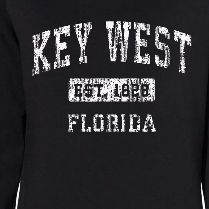 Key West Florida FL Vintage Established Sports Design Womens California Wash Sweatshirt