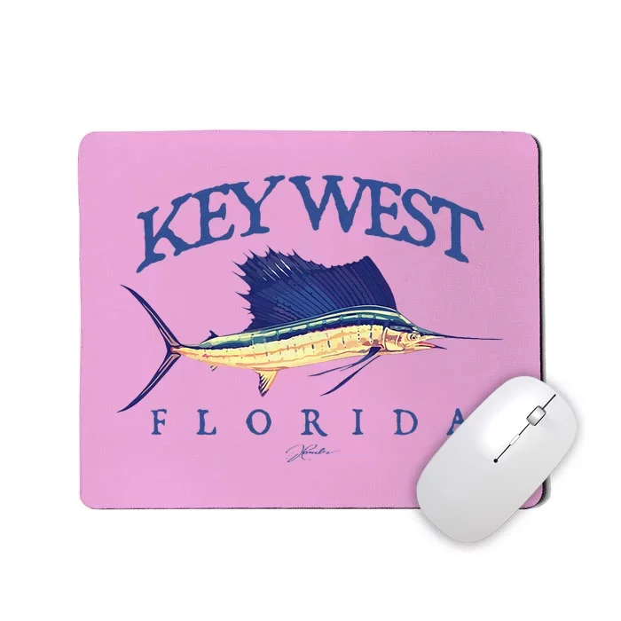 Key West Fl Vintage Sailfish Mousepad