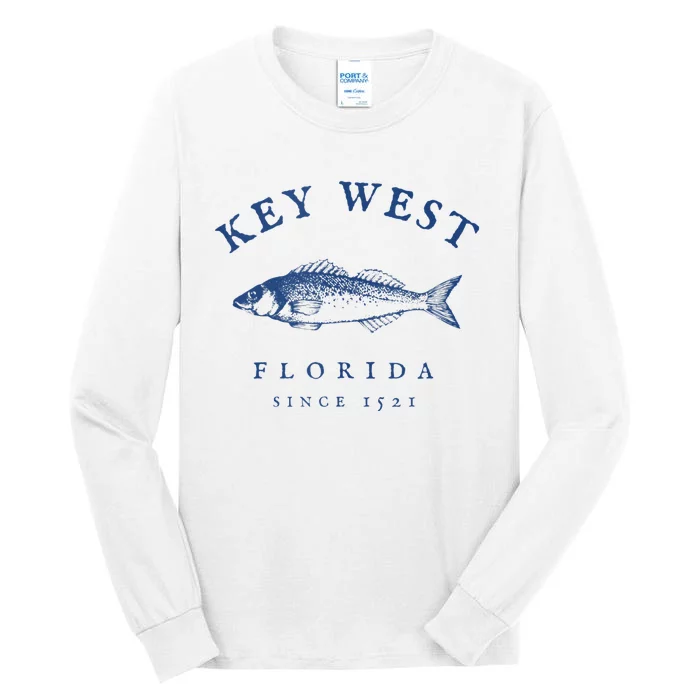 Key West Florida Vintage Fishing Tall Long Sleeve T-Shirt