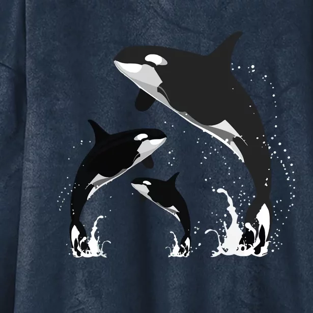 Killer Whale Gifts Jumping Orca Killer Whales Killer Hooded Wearable Blanket