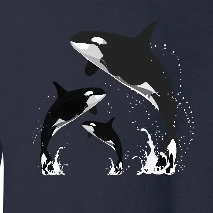 Killer Whale Gifts Jumping Orca Killer Whales Killer Toddler Sweatshirt