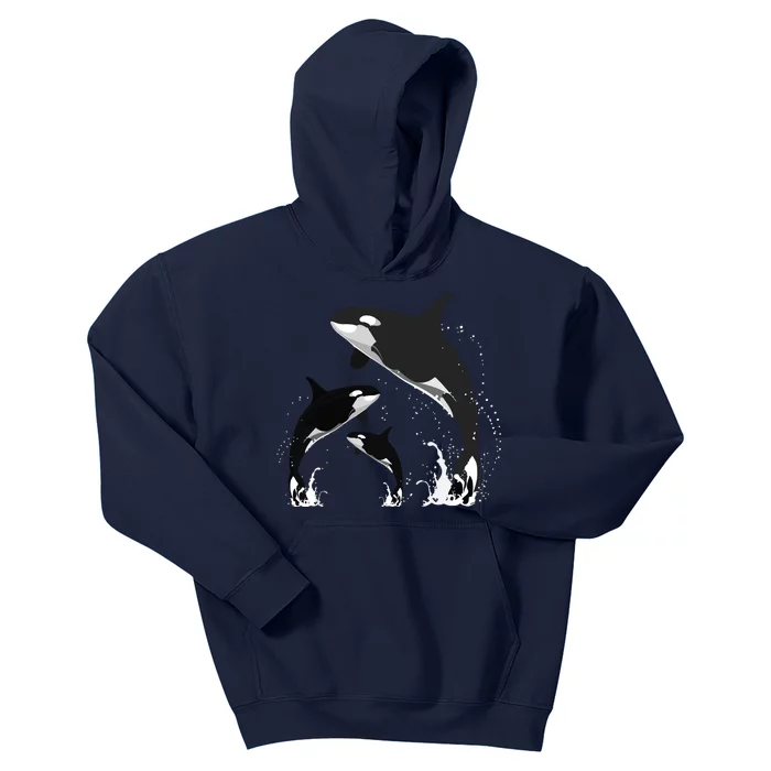 Killer Whale Gifts Jumping Orca Killer Whales Killer Kids Hoodie