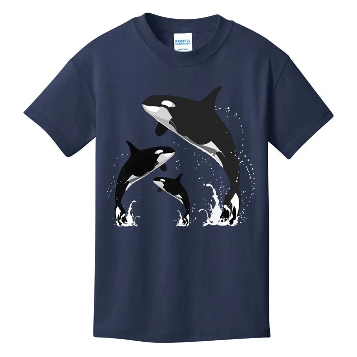 Killer Whale Gifts Jumping Orca Killer Whales Killer Kids T-Shirt