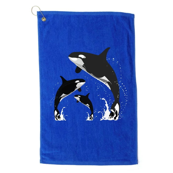 Killer Whale Gifts Jumping Orca Killer Whales Killer Platinum Collection Golf Towel