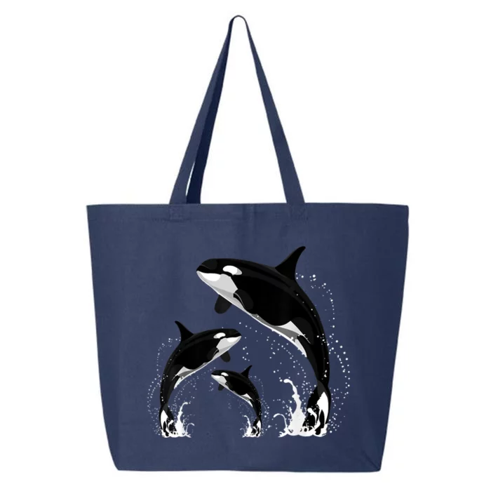 Killer Whale Gifts Shirt. Jumping Orca Killer Whales Killer 25L Jumbo Tote