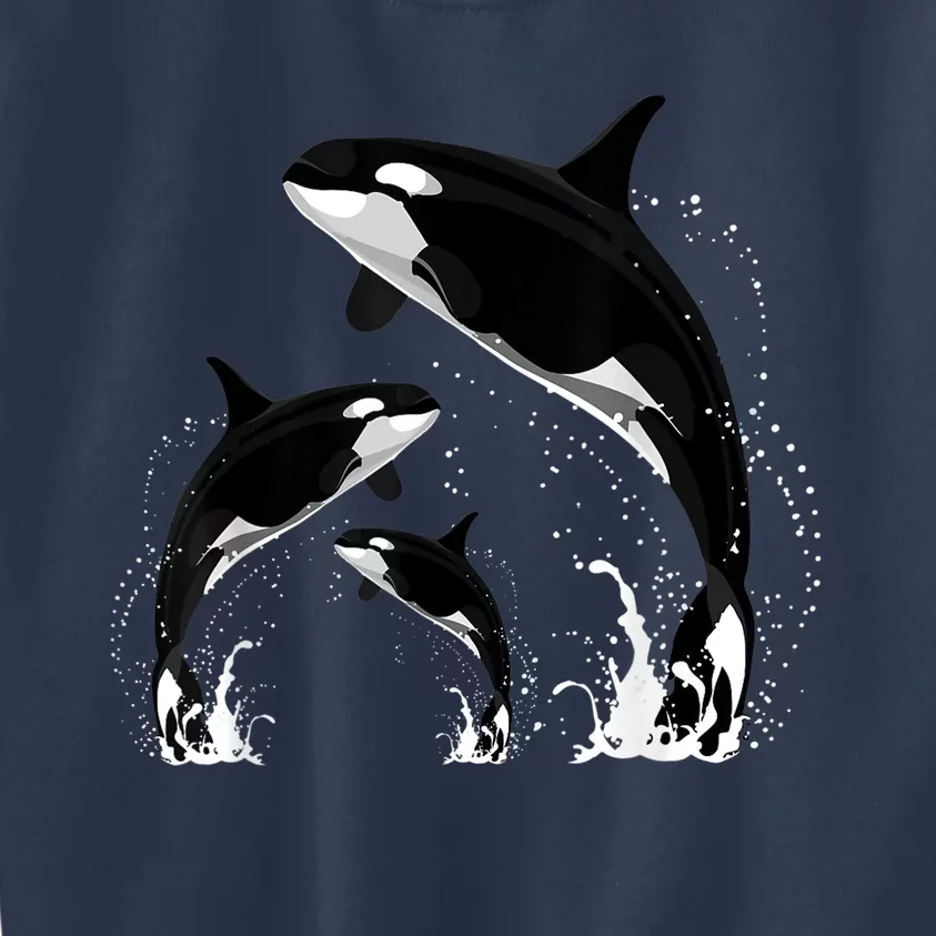 Killer Whale Gifts Shirt. Jumping Orca Killer Whales Killer Kids Sweatshirt