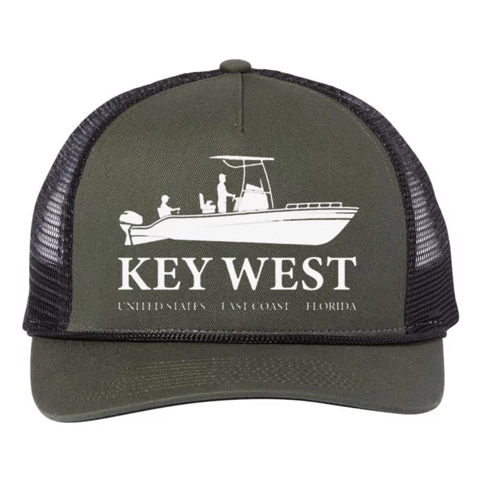 Key West Harbor Navigational Nautical Chart Florida Fishing Retro Rope Trucker Hat Cap