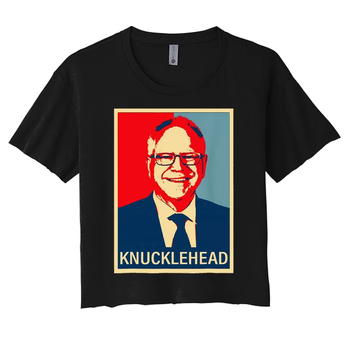 Knucklehead Waltz IM A Knucklehead At Times Tim Walz Debate Women's Crop Top Tee