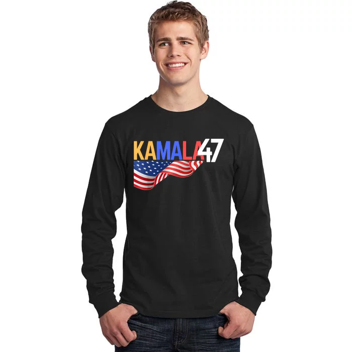 Kamala Wins Is Kalama 47 Is Kamala Supporter Tall Long Sleeve T-Shirt