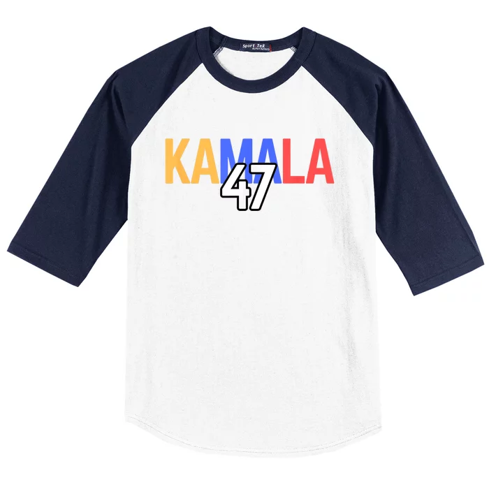 Kamala Wins Is Kalama 47 Is Kamala Supporter Baseball Sleeve Shirt