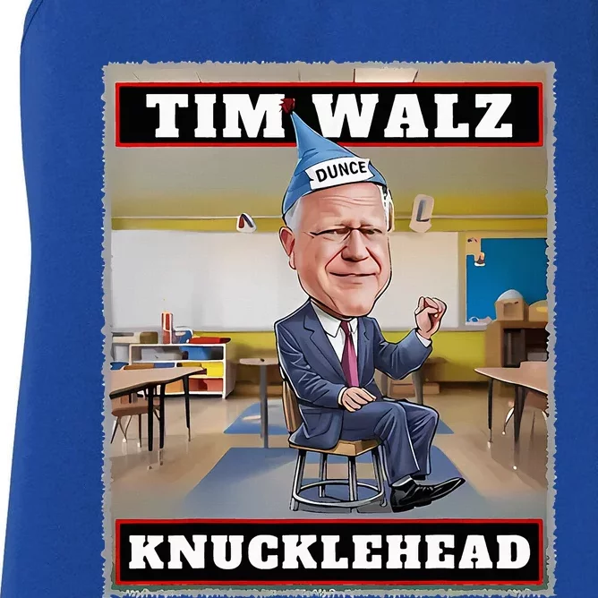 Knucklehead Waltz IM A Knucklehead At Times Tim Walz Debate Women's Racerback Tank