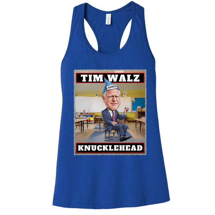 Knucklehead Waltz IM A Knucklehead At Times Tim Walz Debate Women's Racerback Tank