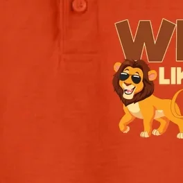 Kids Wild Like My Curls Funny Curly Haired Lion With Sunglasses Dry Zone Grid Performance Polo