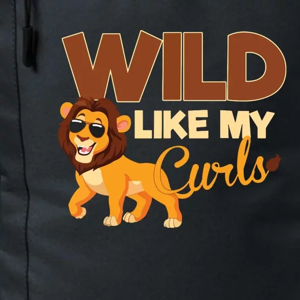 Kids Wild Like My Curls Funny Curly Haired Lion With Sunglasses Daily Commute Backpack