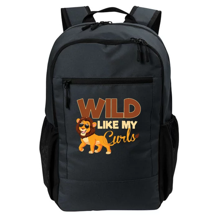 Kids Wild Like My Curls Funny Curly Haired Lion With Sunglasses Daily Commute Backpack