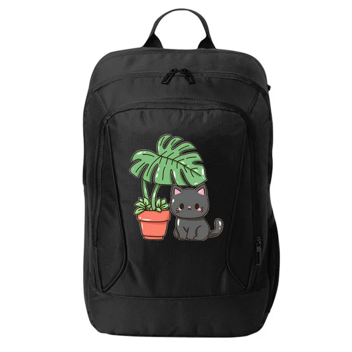 Kitty With Monster Plant City Backpack