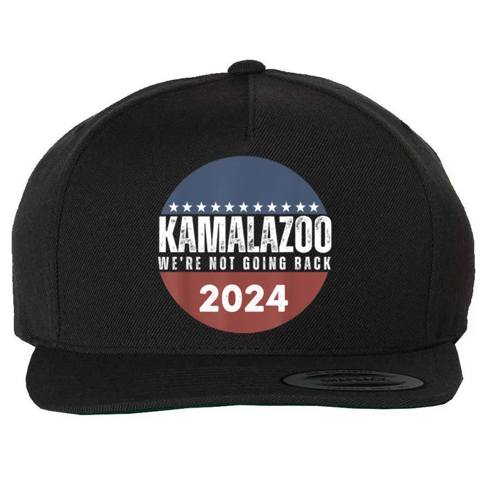 Kamalazoo WeRe Not Going Back Kamala Harris 2024 Wool Snapback Cap