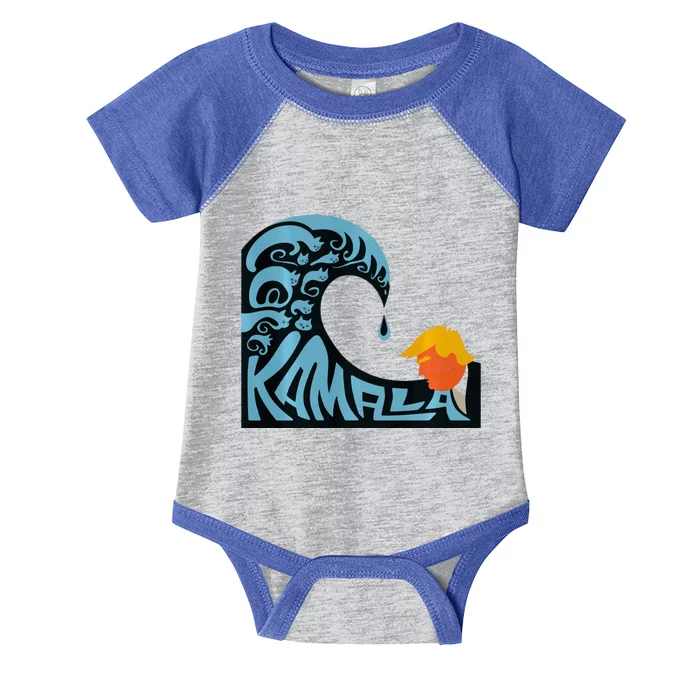 KamalaS Wave Of Hope Overtakes TrumpS Fear Infant Baby Jersey Bodysuit