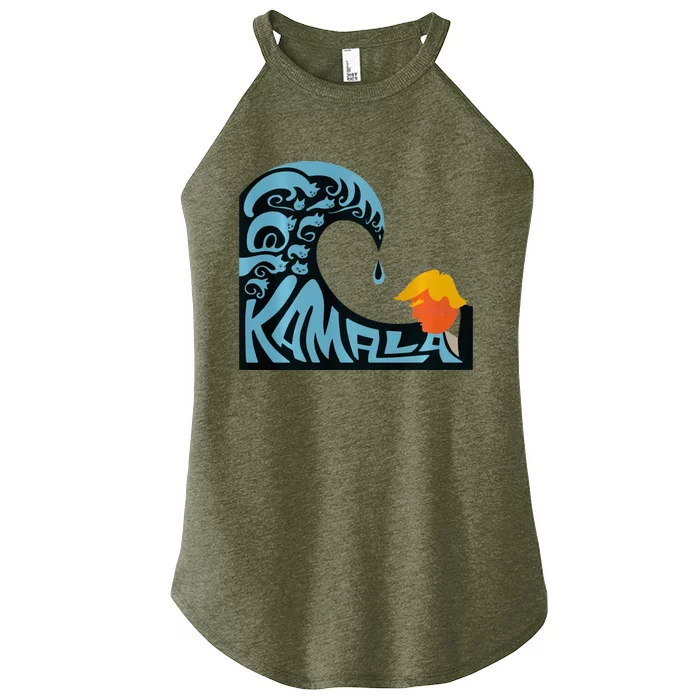 KamalaS Wave Of Hope Overtakes TrumpS Fear Women’s Perfect Tri Rocker Tank