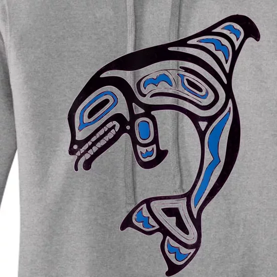 Killer Whale Orca Pacific NW Native American Indian Women's Pullover Hoodie