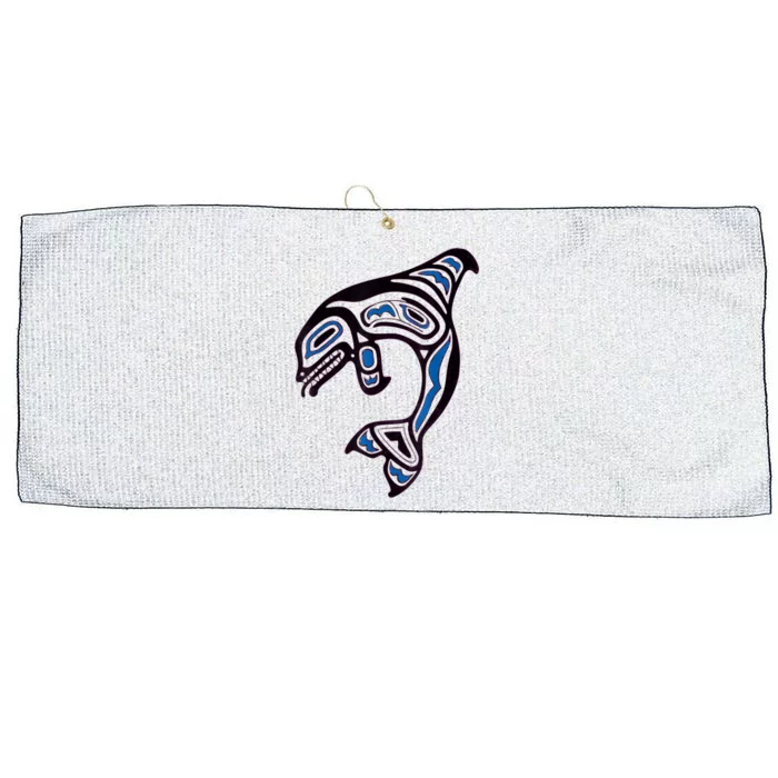 Killer Whale Orca Pacific NW Native American Indian Large Microfiber Waffle Golf Towel