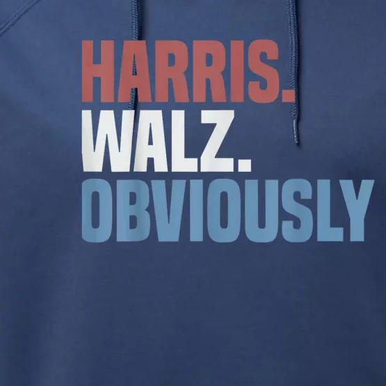 Kamala Walz Obviously 2024 Harris Waltz 2024 Election Performance Fleece Hoodie