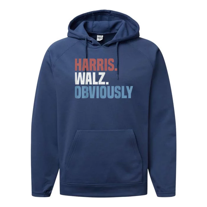 Kamala Walz Obviously 2024 Harris Waltz 2024 Election Performance Fleece Hoodie