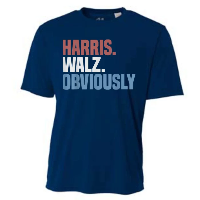 Kamala Walz Obviously 2024 Harris Waltz 2024 Election Cooling Performance Crew T-Shirt