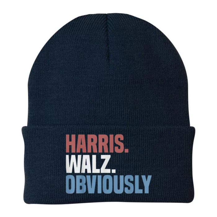 Kamala Walz Obviously 2024 Harris Waltz 2024 Election Knit Cap Winter Beanie