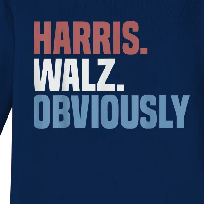 Kamala Walz Obviously 2024 Harris Waltz 2024 Election Baby Long Sleeve Bodysuit